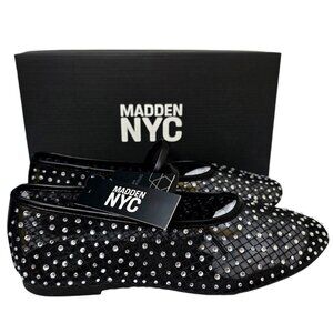 Madden NYC Mesh Ballet Flats with Rhinestones Lightweight Womens Size 7-10 Black